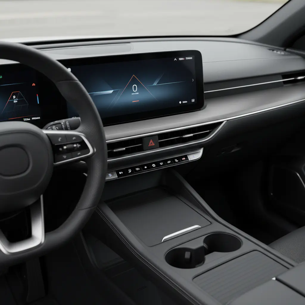 Clean car dashboard layout